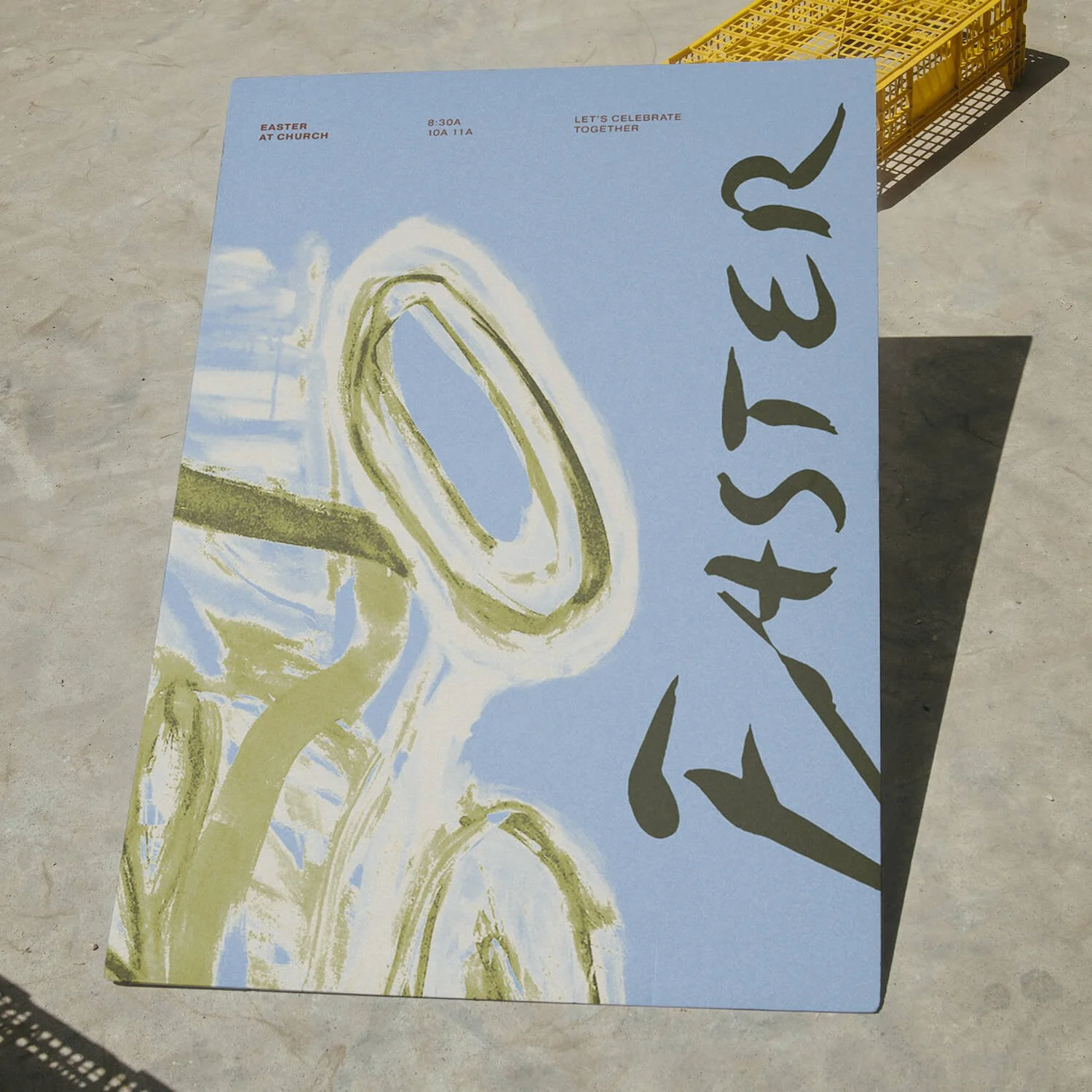 Laptop screen displaying a festive digital collage of Christmas decorations, gifts, and holiday-themed items with the text "Christmas At Church."