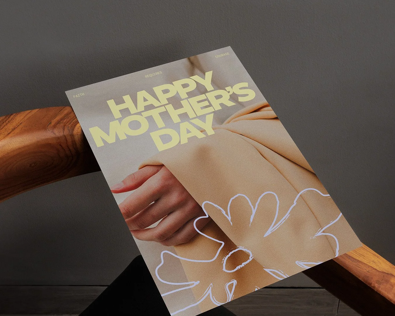 Laptop screen displaying a festive digital collage of Christmas decorations, gifts, and holiday-themed items with the text "Christmas At Church."