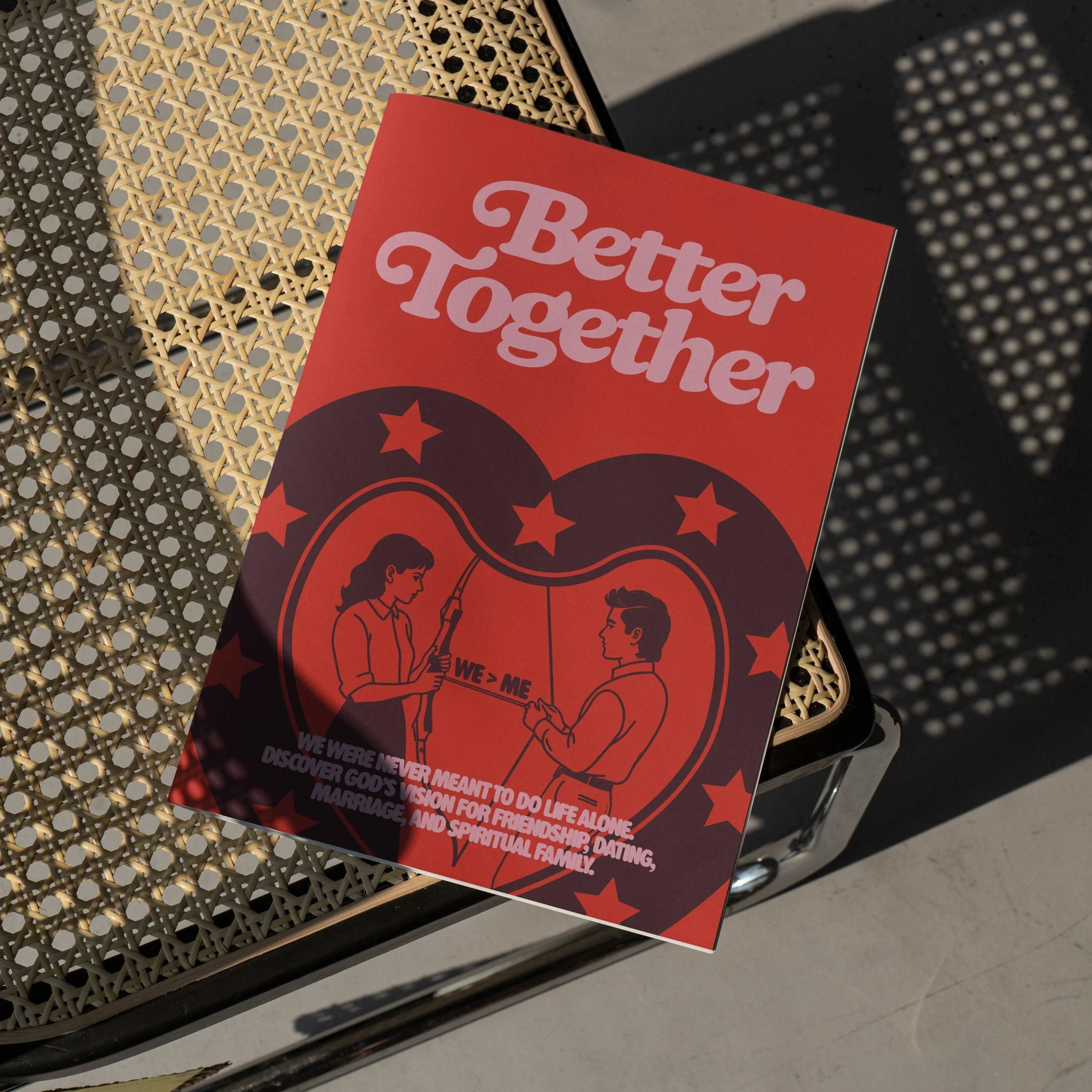 Laptop screen displaying a festive digital collage of Christmas decorations, gifts, and holiday-themed items with the text "Christmas At Church."