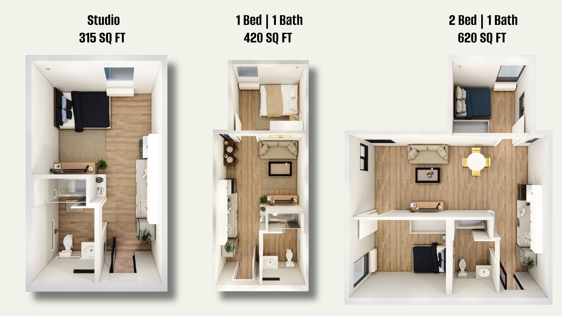 Top view LLIHTC layouts