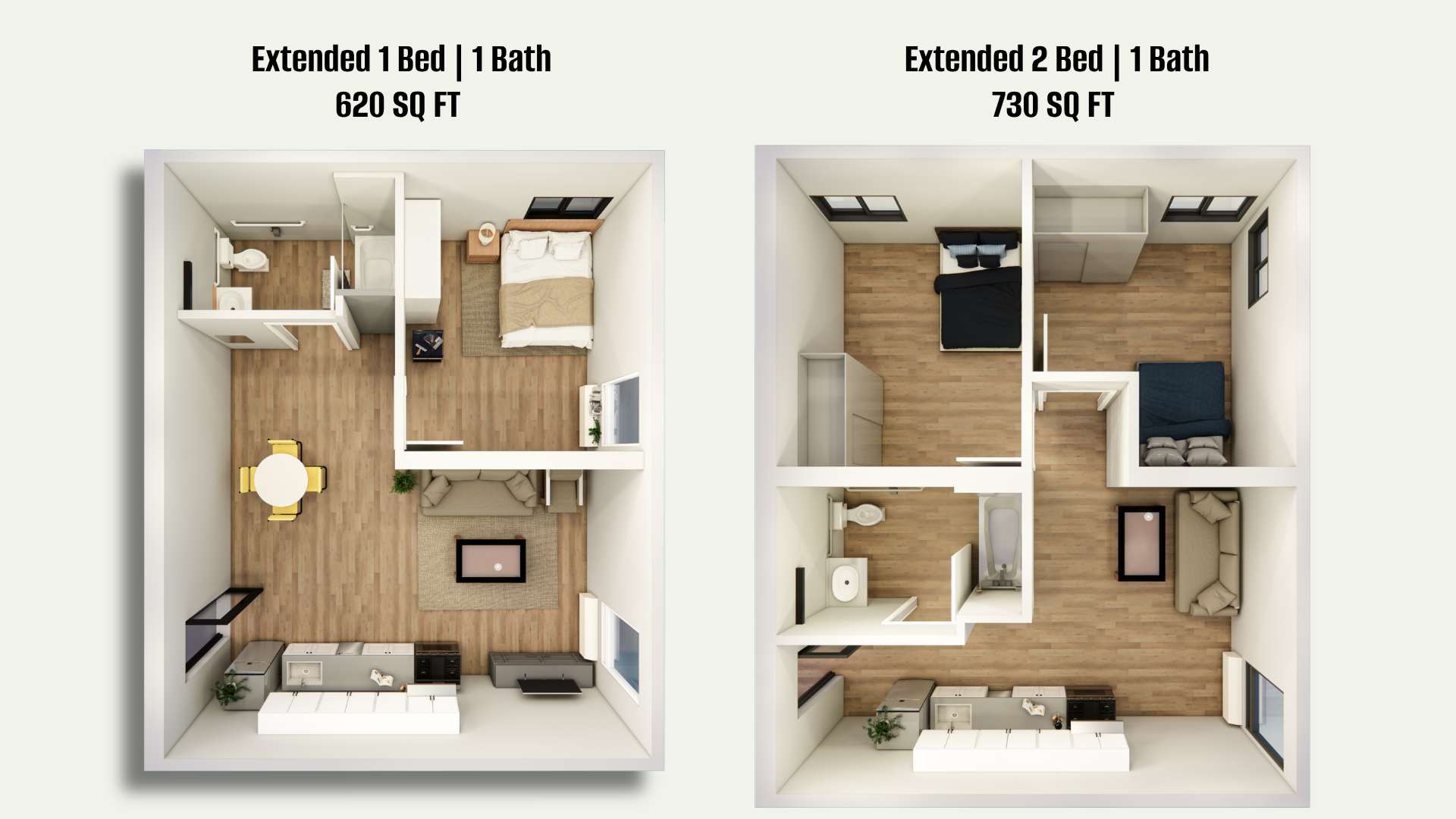 Top view LIHTC floor plans