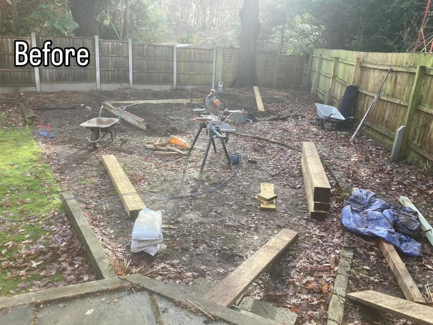 Path and shed base finished this week in Solihull
