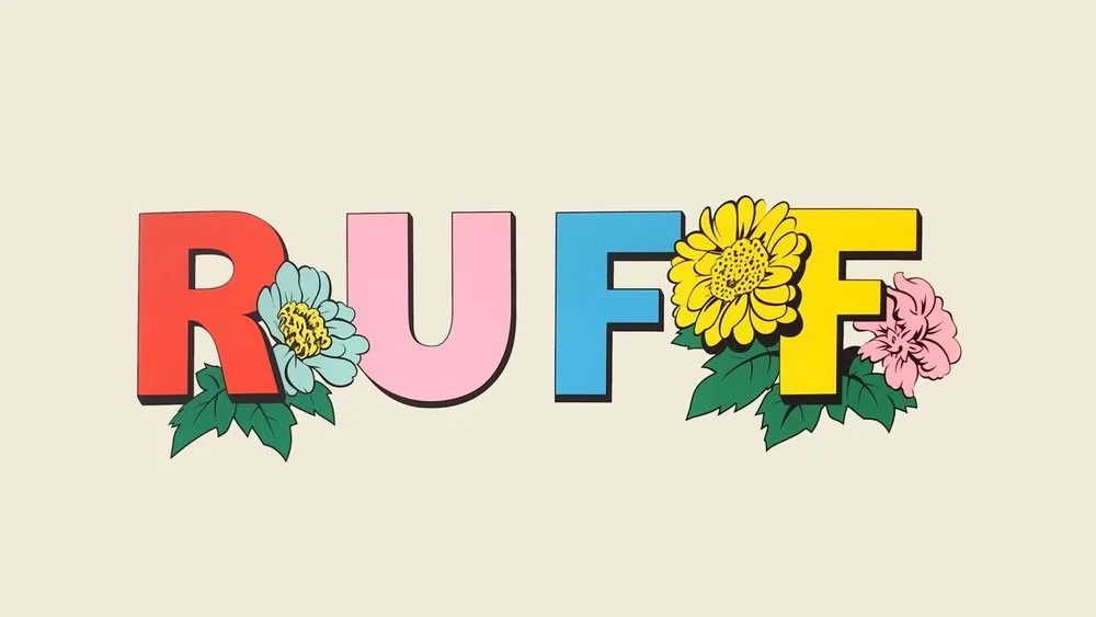 Alternate RUFF logo designed for the In Bloom collection