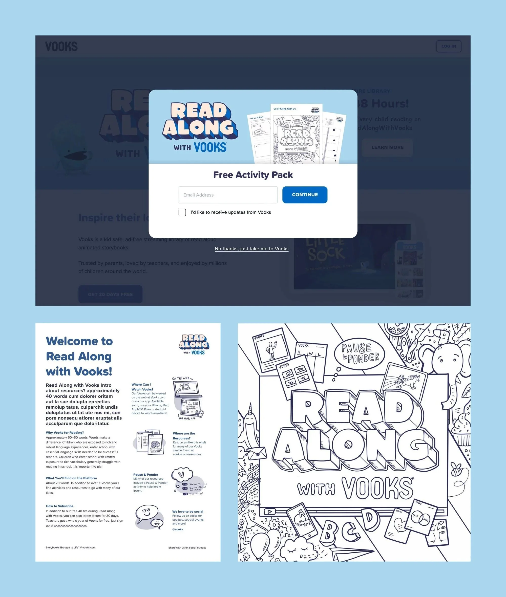 Free Read Along activity kit