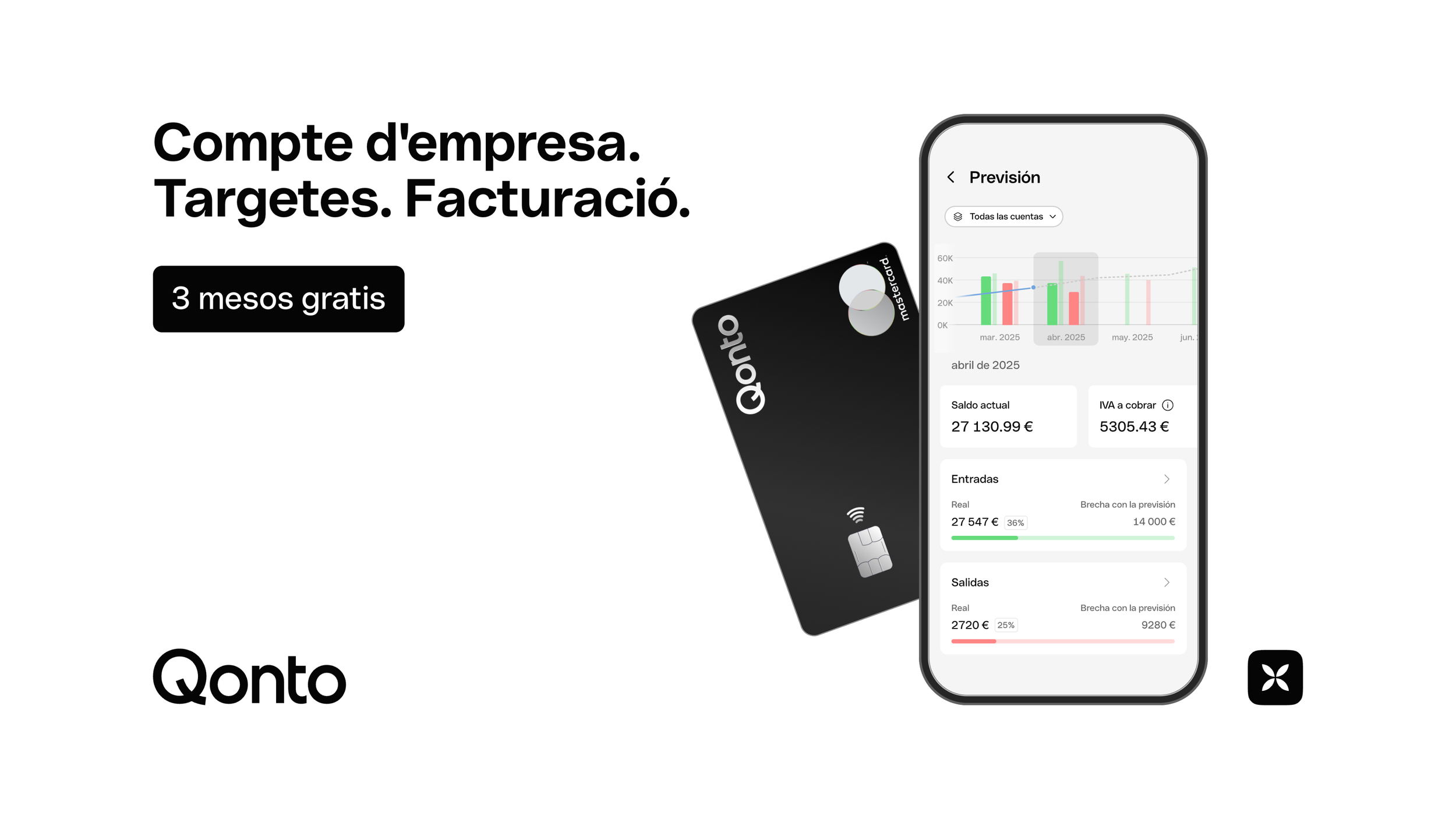 3 mesos gratis al compte d’empresa Qonto