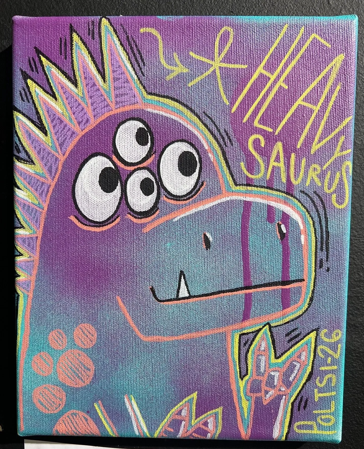 Kuvitteellinen dinosaurus jolla on neljä silmää