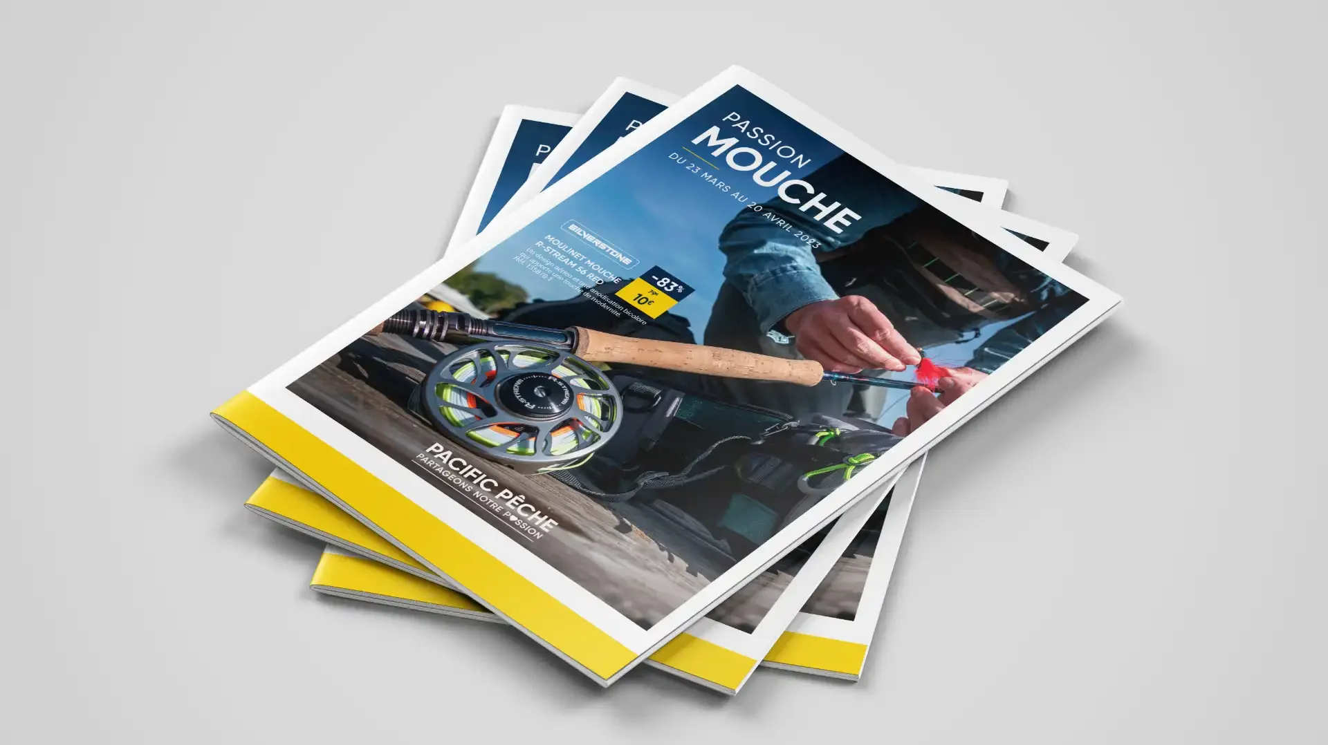 Nouveau catalogue PACIFIC PÊCHE illustrant la modernisation de l’identité visuelle et des supports de communication
