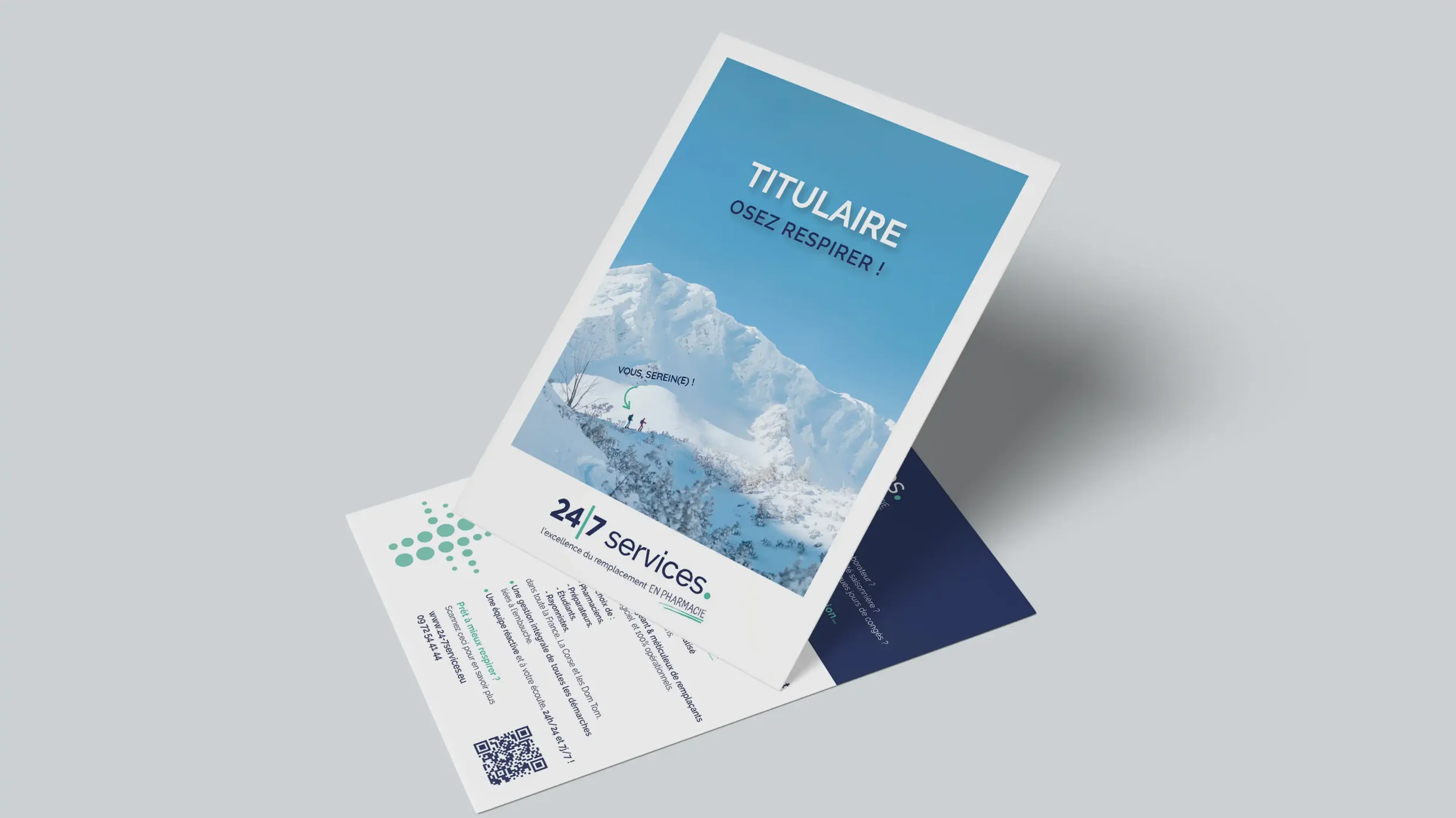 Prospectus commercial version hiver conçu pour soutenir la prospection et valoriser l’offre de l’entreprise