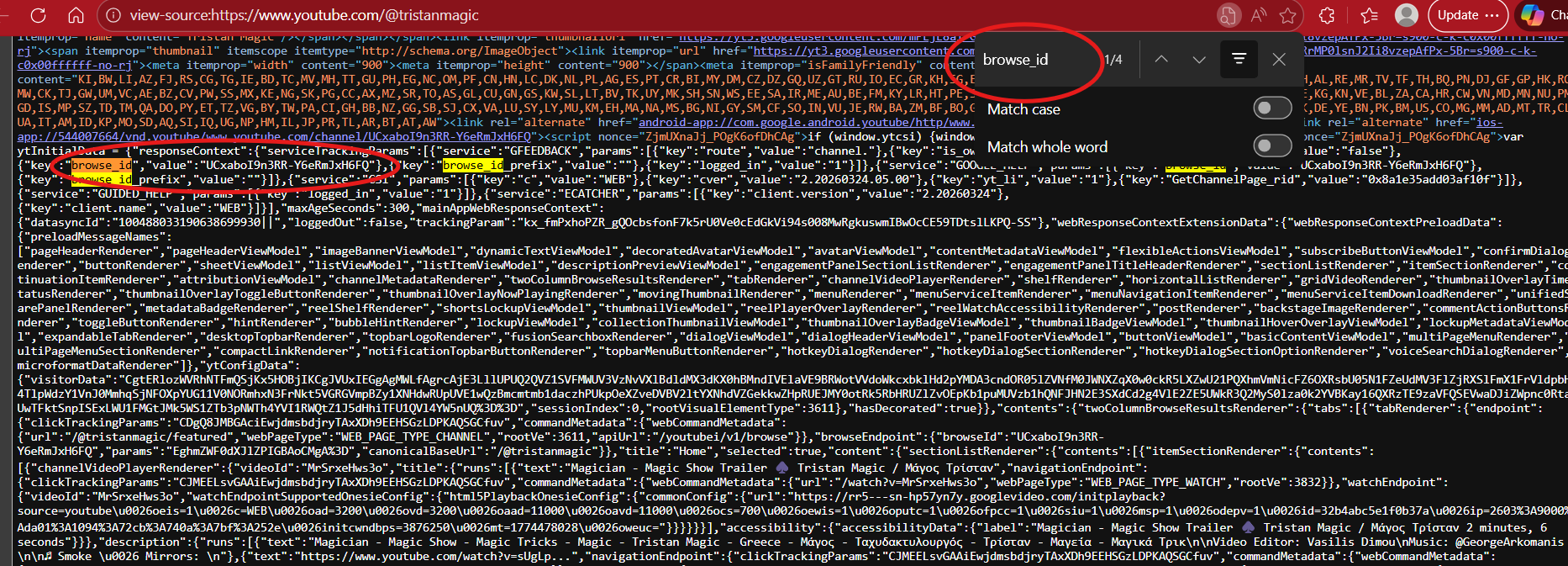A screenshot of a computer screen displaying HTML code, with highlighted segments and annotations showing specific variables and values.