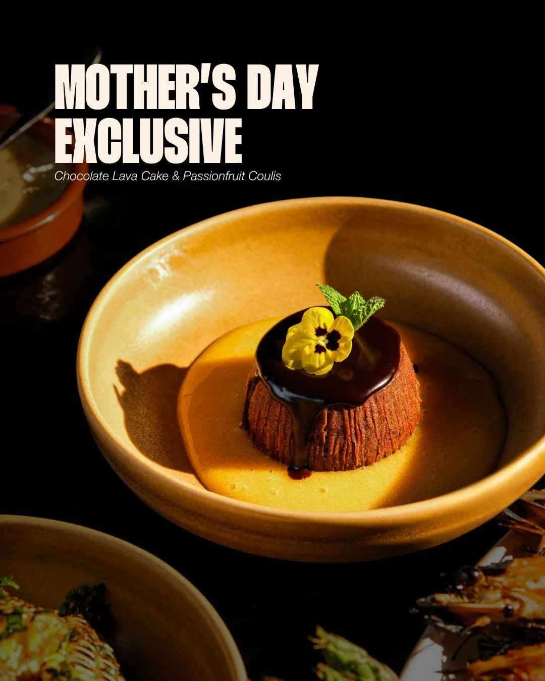 Exclusively for Mother&rsquo;s Day, we&rsquo;re bringing back our 𝗖𝗵𝗼𝗰𝗼𝗹𝗮𝘁𝗲 𝗟𝗮𝘃𝗮 𝗖𝗮𝗸𝗲 by popular demand. 

The cake is served warm, with a molten chocolate centre that gives way at the first spoonful. Passionfruit coulis brings brigh