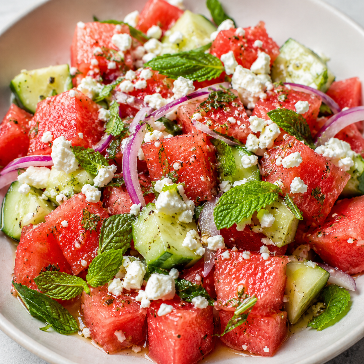 Wassermelonen Feta Salat