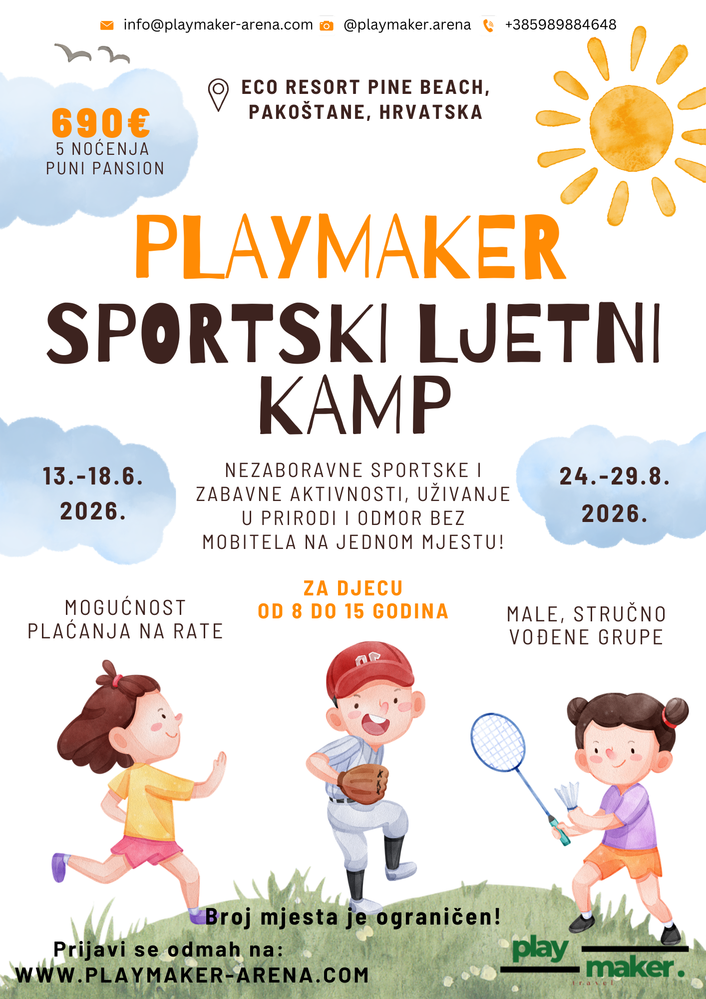 PLAYMAKER SPORTSKI LJETNI KAMP 2026