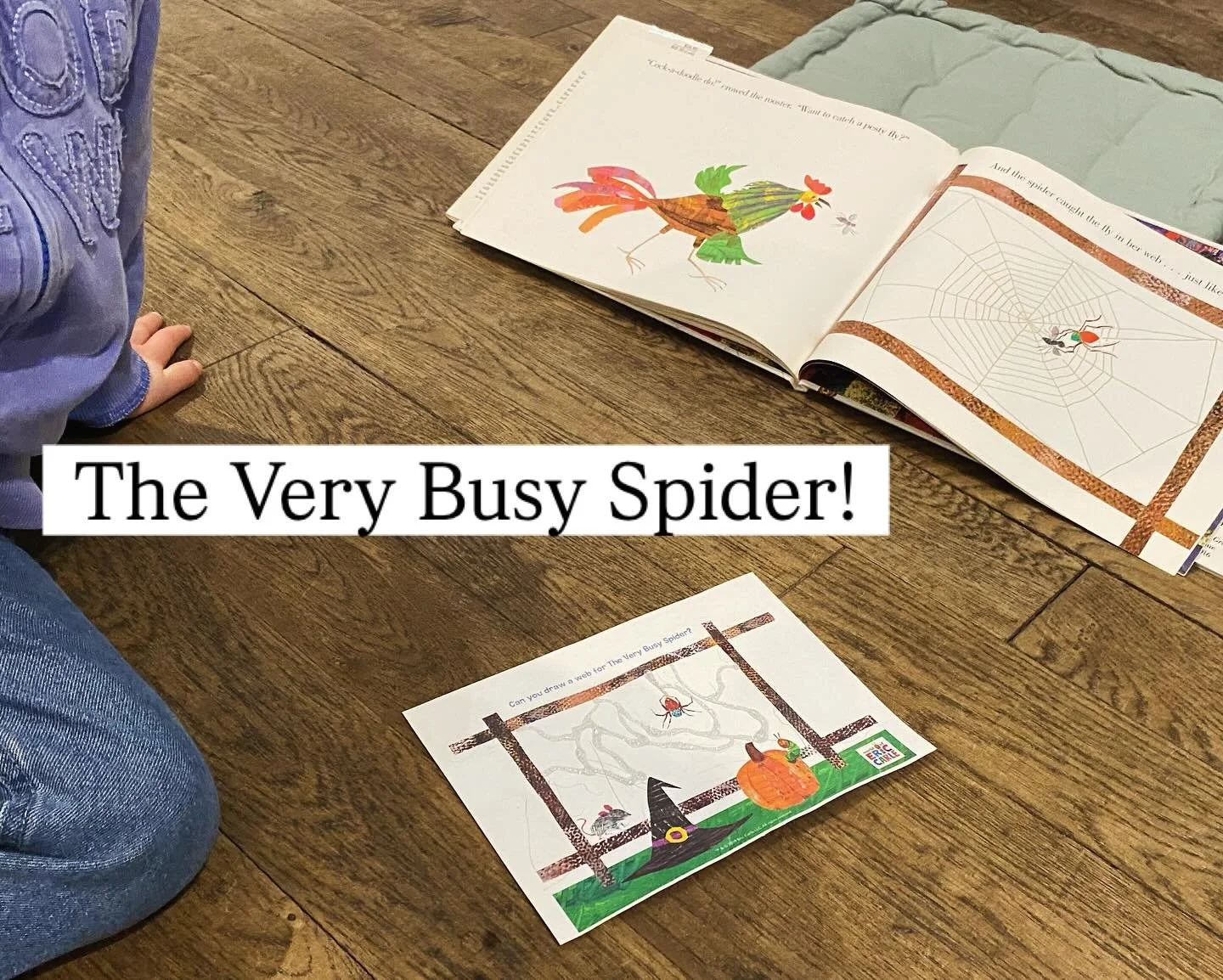 Today&rsquo;s book was The Very Busy Spider by Eric Carle. We played a flashcard game to practice animals, and then made our own spider webs with glitter glue! #mont&eacute;pilloy #storytimeenglish #villedesenlis #oise #apprendreanglais #englishteach