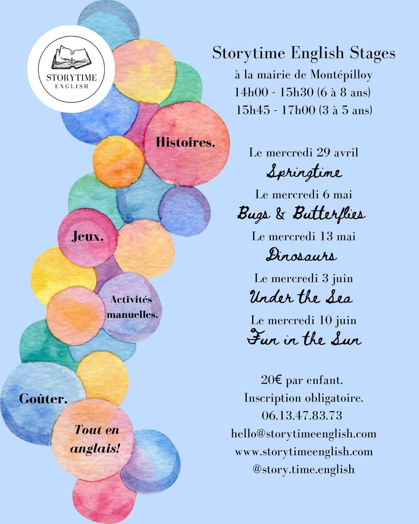Venez nous rejoindre pour s&rsquo;amuser en anglais! Des histoires, des jeux, des activit&eacute;s manuelles et un go&ucirc;ter - tout en anglais! #storytimeenglish #mont&eacute;pilloy #villedesenlis #apprendreensamusant #atelierspourenfants