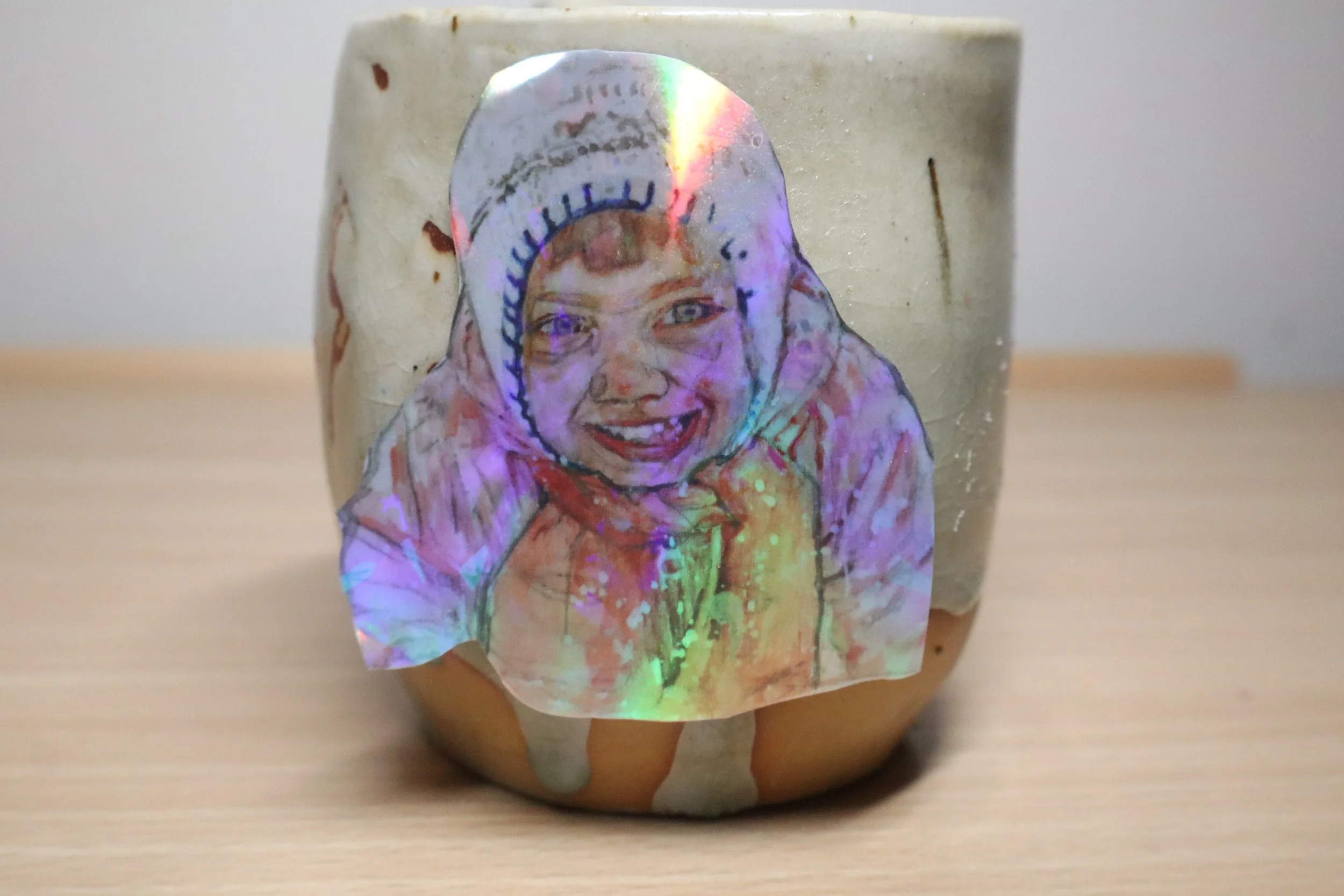 The days of winter holographic sticker