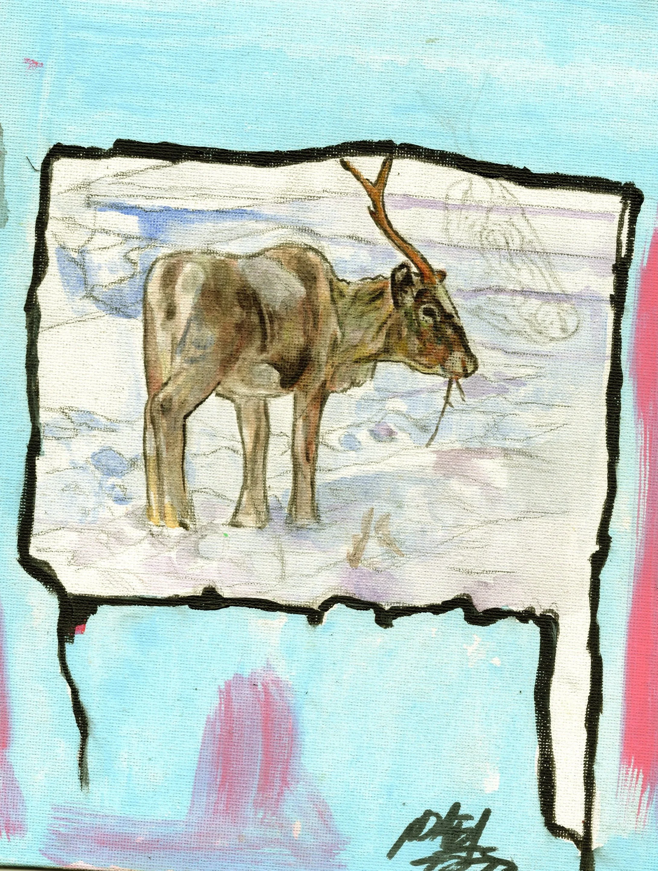 The Last Grass Original Watercolor Painting