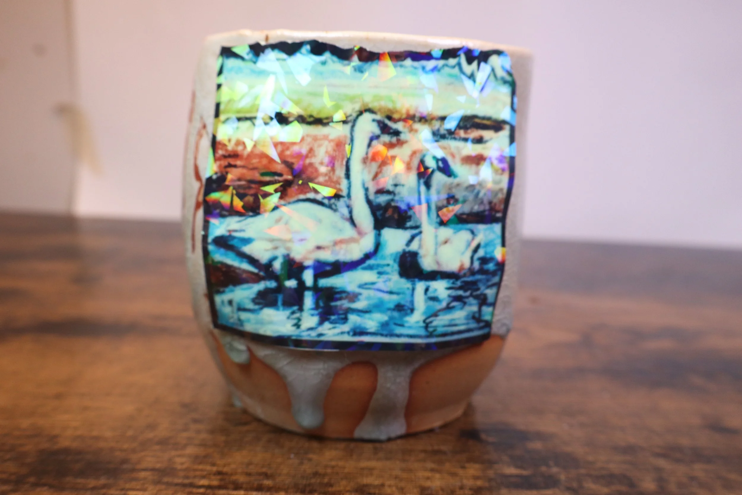 Cruising Geese Holographic Sticker