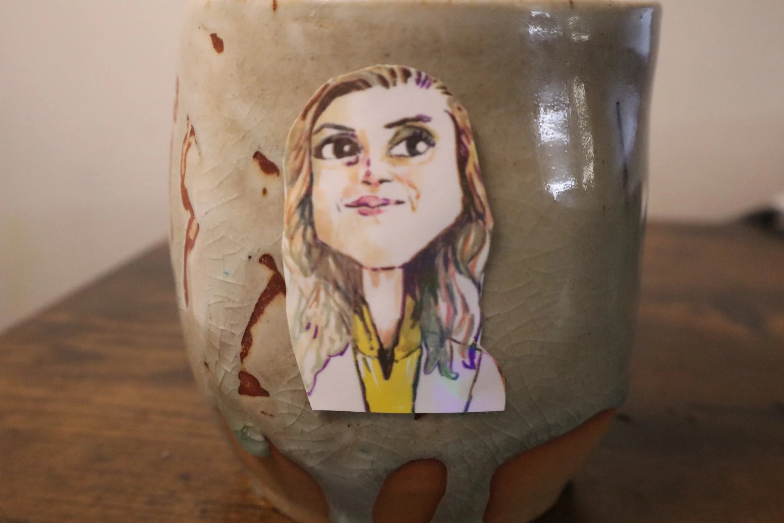 Lets turn the brightness up.'' Inspired Caricature Sticker