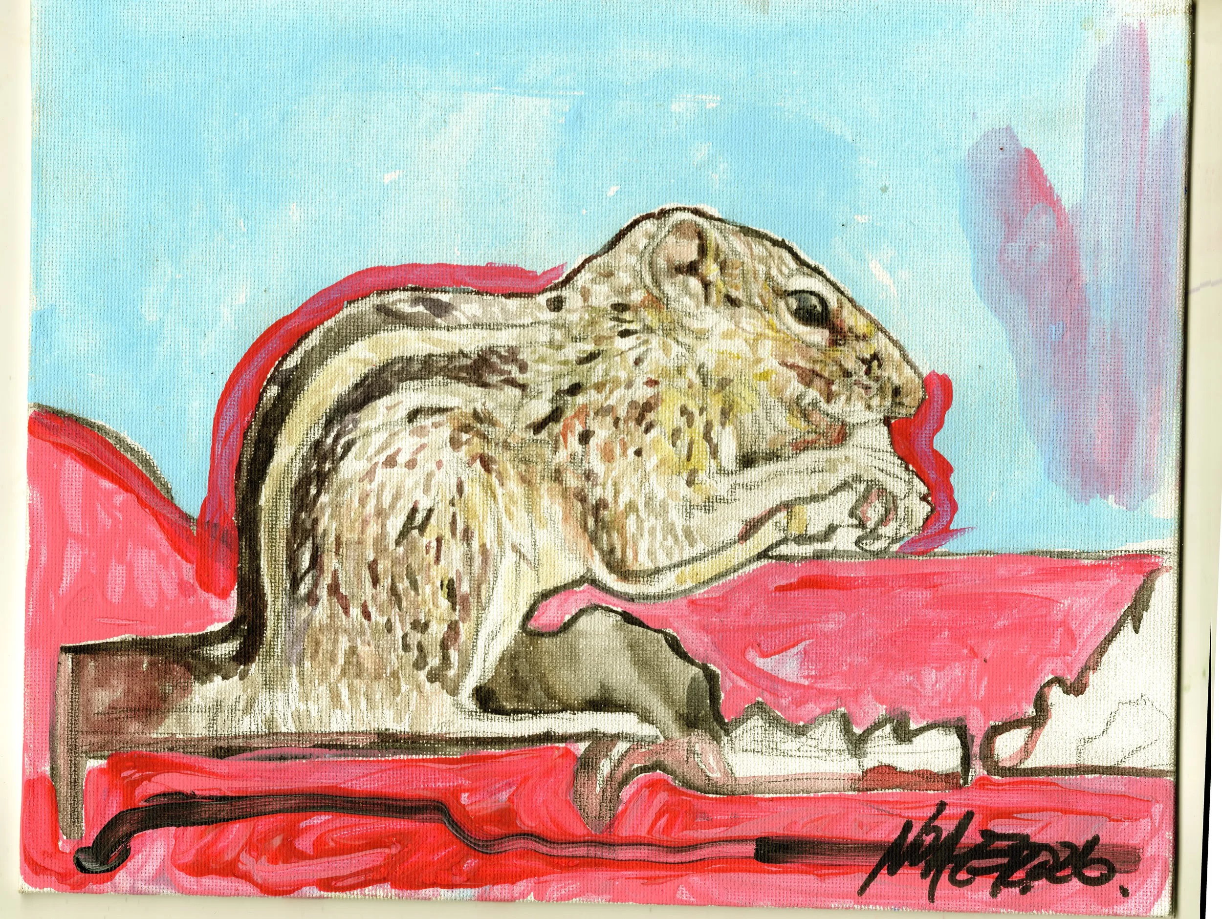 The Curious Squirrel Original Watercolor painting