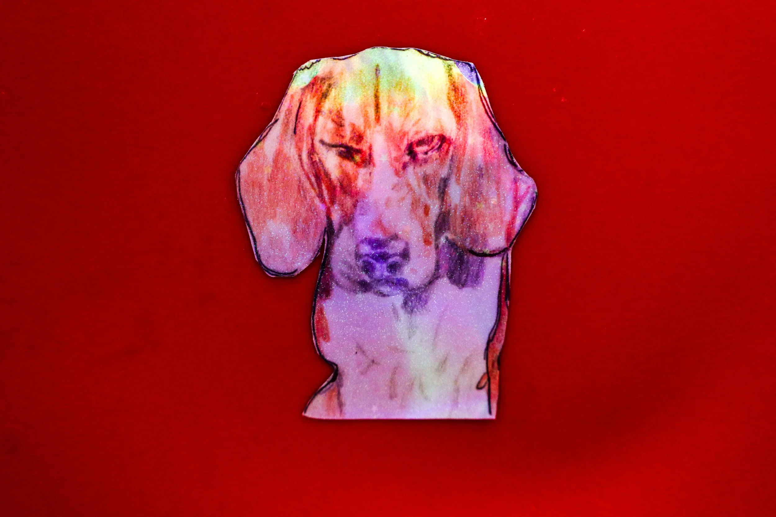 Zen Dog  Holographic Sticker
