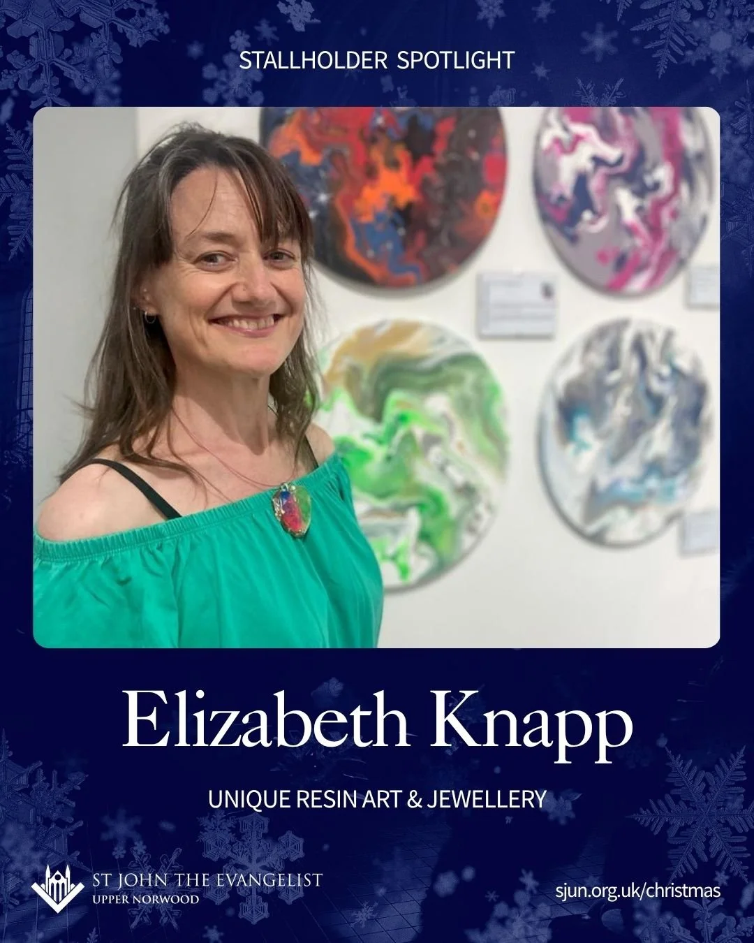 🎄 Stall Spotlight: Elizabeth Knapp — When I Decorate Things
Bright, bold, and bursting with creativity! ✨ Elizabeth is a mixed media artist from Thornton Heath who transforms everyday materials into unique resin art, jewellery, and decor. Ins