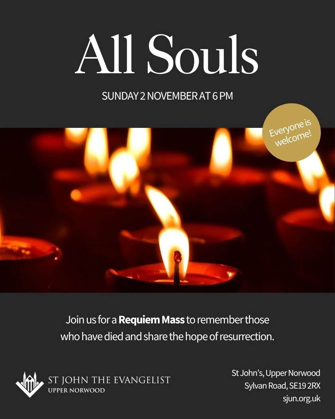 &quot;Eternal rest grant unto them, O Lord,
and let light perpetual shine upon them.&quot;

Lists are now available in church for you to add the names of loved ones you would like remembered. Alternatively, you can email: office@sjun.org.uk to have n