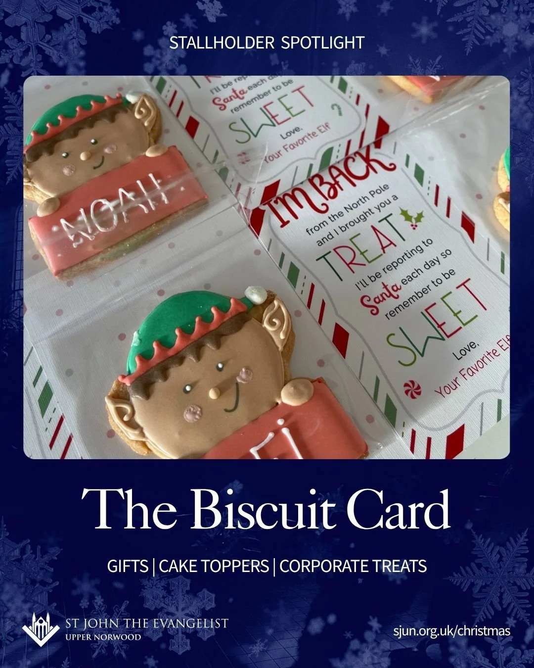 🎄 4 days to go until St John&rsquo;s Christmas Market! 🍪✨

Get into the festive spirit with Angelica from The Biscuit Card! She creates personalised, decorated biscuits for every occasion&mdash;a sweet and thoughtful way to spread Christmas cheer.
