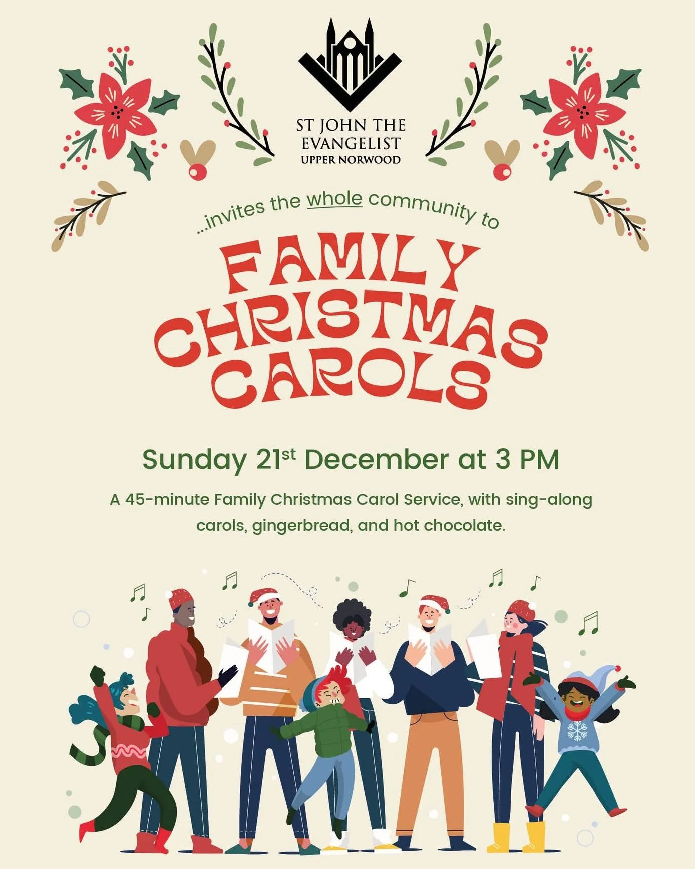 1 week to go until our Family Christmas Carol Service! 🎶

🎄 Join us on Sunday, 21st December at 3 PM for sing-along carols, gingerbread, hot chocolate, and Christmas cheer for everyone! ❤️

All welcome &mdash; no booking needed!

sjun.org.uk/christ