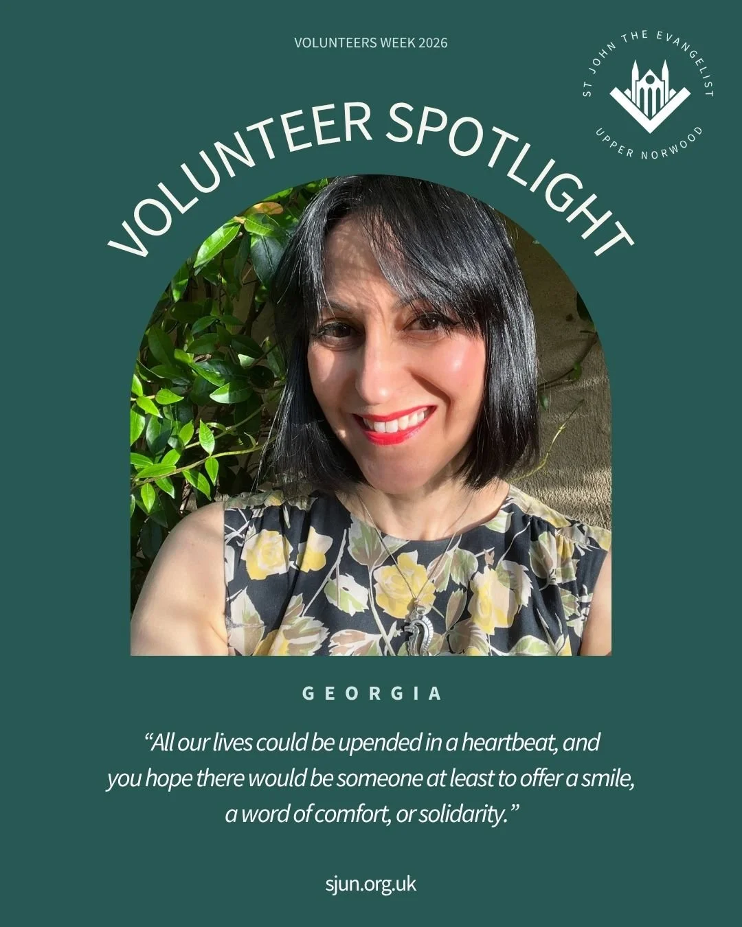 ✨ Volunteer spotlight: Meet Georgia 💛

For nearly two years, Georgia has been showing up fortnightly at our Refugee Cafe, sorting clothing donations, preparing food parcels, learning guests' names, and making sure there's always a warm cup of tea an