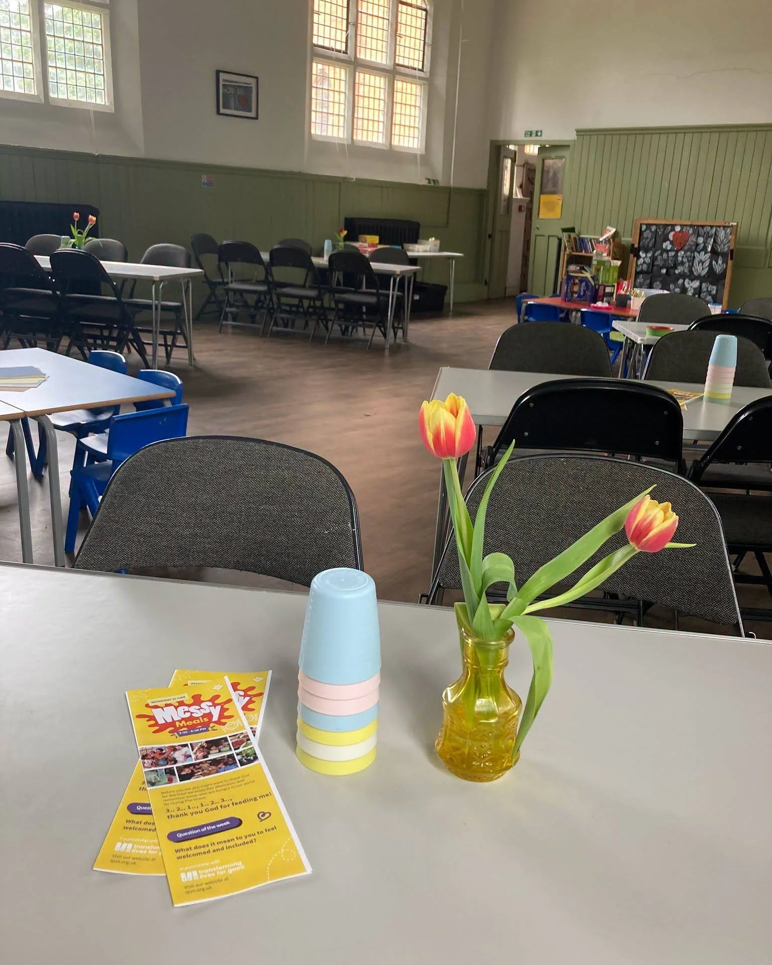 🌟 Midweek Family Break at Messy Meals! 🌟

Looking for a relaxing way to spend your Wednesday afternoon? Join us at Messy Meals every Wednesday from 3:30&ndash;5:30 PM in the Community Church Hall. Enjoy:
🍲 A free, nutritious two-course meal
🎨 Col