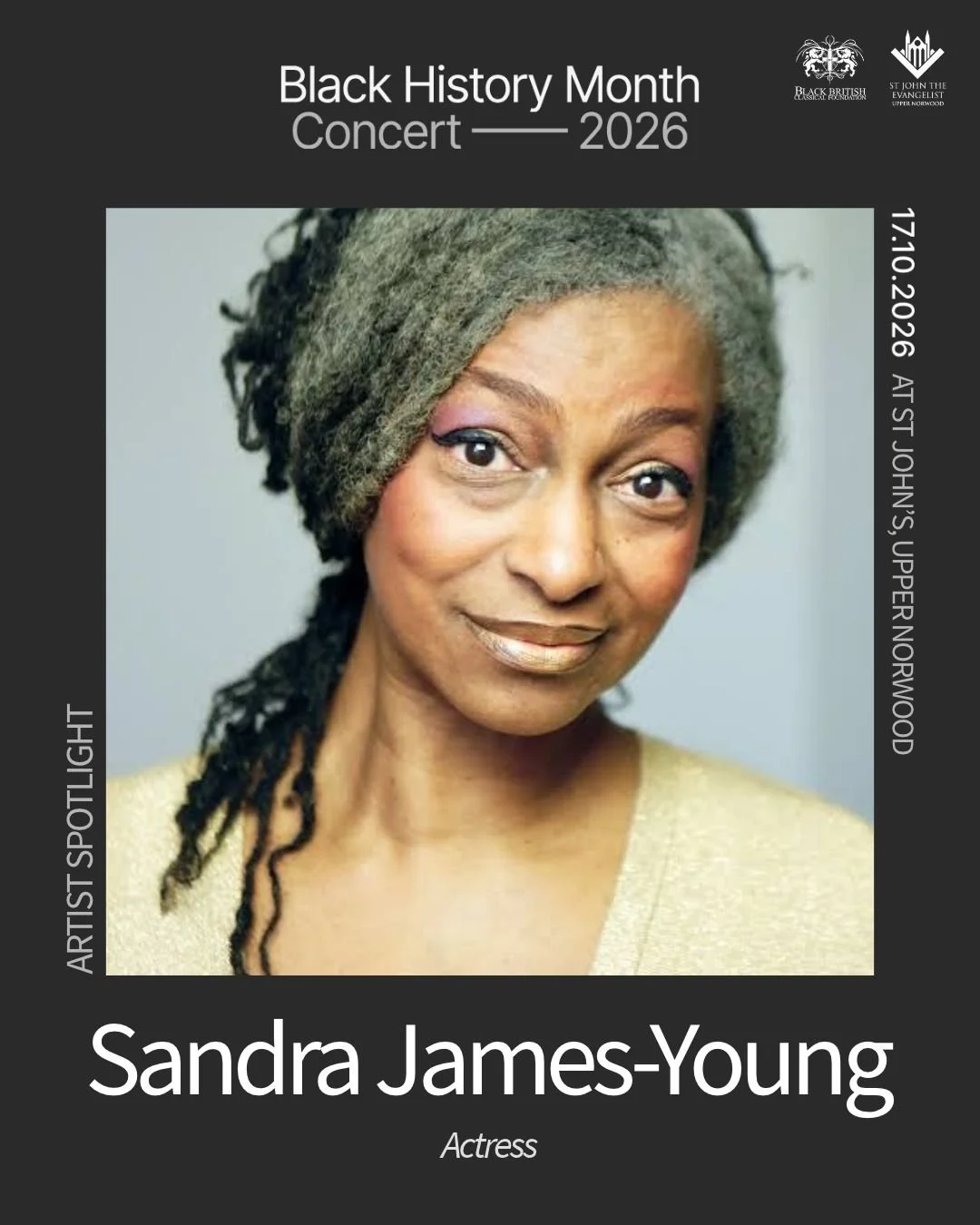 Artist spotlight ✨ Meet Sandra James-Young, actress. @sandrajamesyoung 

From the Netflix fantasy series The Sandman, where she played Unity Kincaid, to EastEnders, Coronation Street, Casualty and Death in Paradise, Sandra is one of Britain's most ve