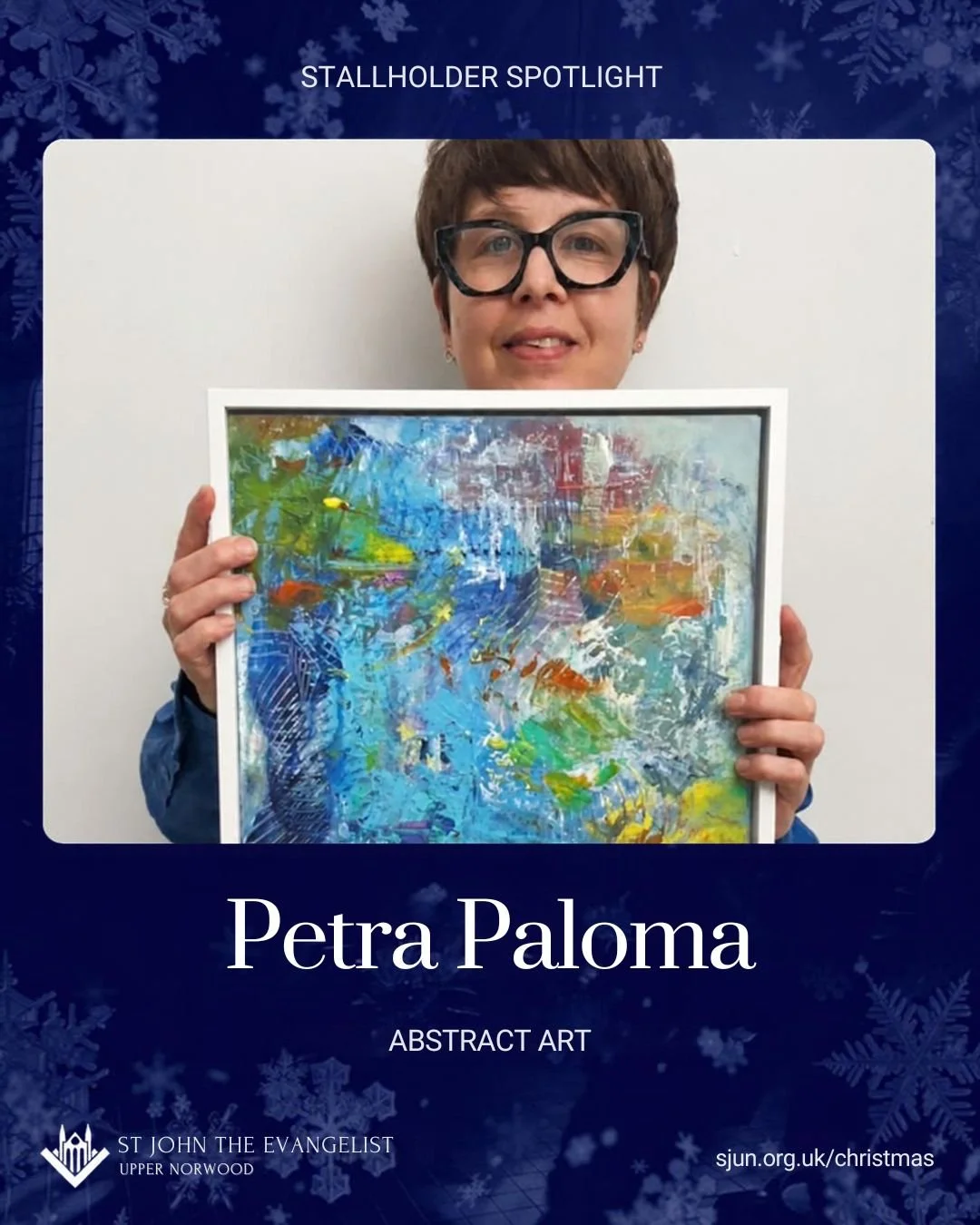 🎨 Today&rsquo;s Stallholder Spotlight: Petra Paloma

Local artist Petra Paloma is back at the market again this year! 🎉 She creates original, expressive abstract paintings inspired by emotion, nature, energy and the beauty of the world around us. T