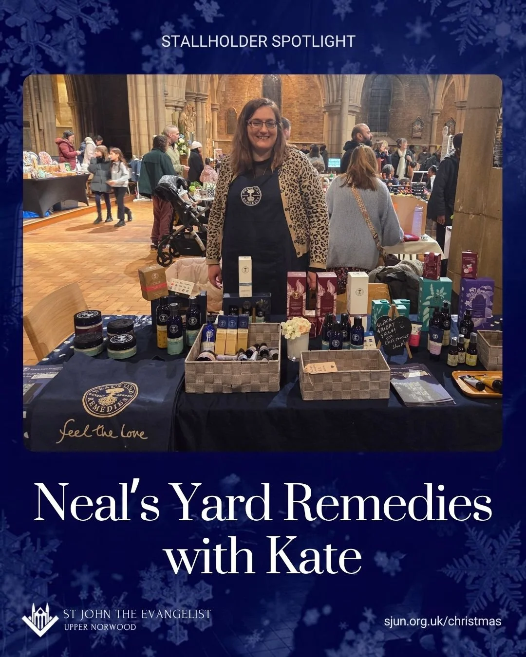 🎨 Today&rsquo;s Stallholder Spotlight: Neal&rsquo;s Yard Remedies with @nyro_kateo 

Kate is an independent Neal&rsquo;s Yard Remedies consultant, bringing organic and vegan bath, body, and aromatherapy products to the market. 🌿 Expect de-stress re