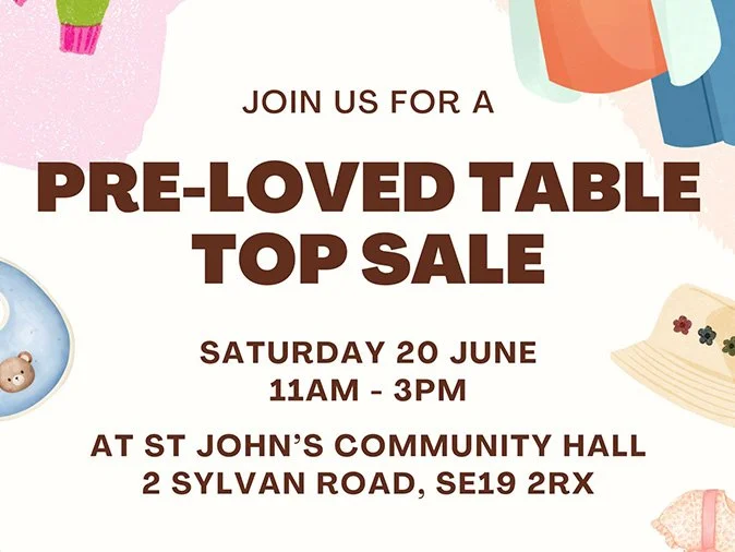 Pre-Loved Table Top Sale at St John's
