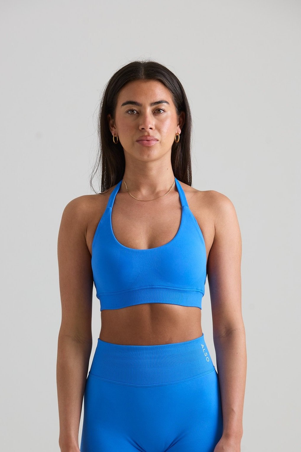 BYRON BLUE HALTER CROP