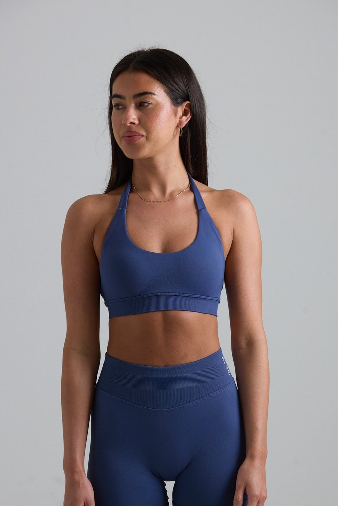 MISTY GRAY HALTER CROP
