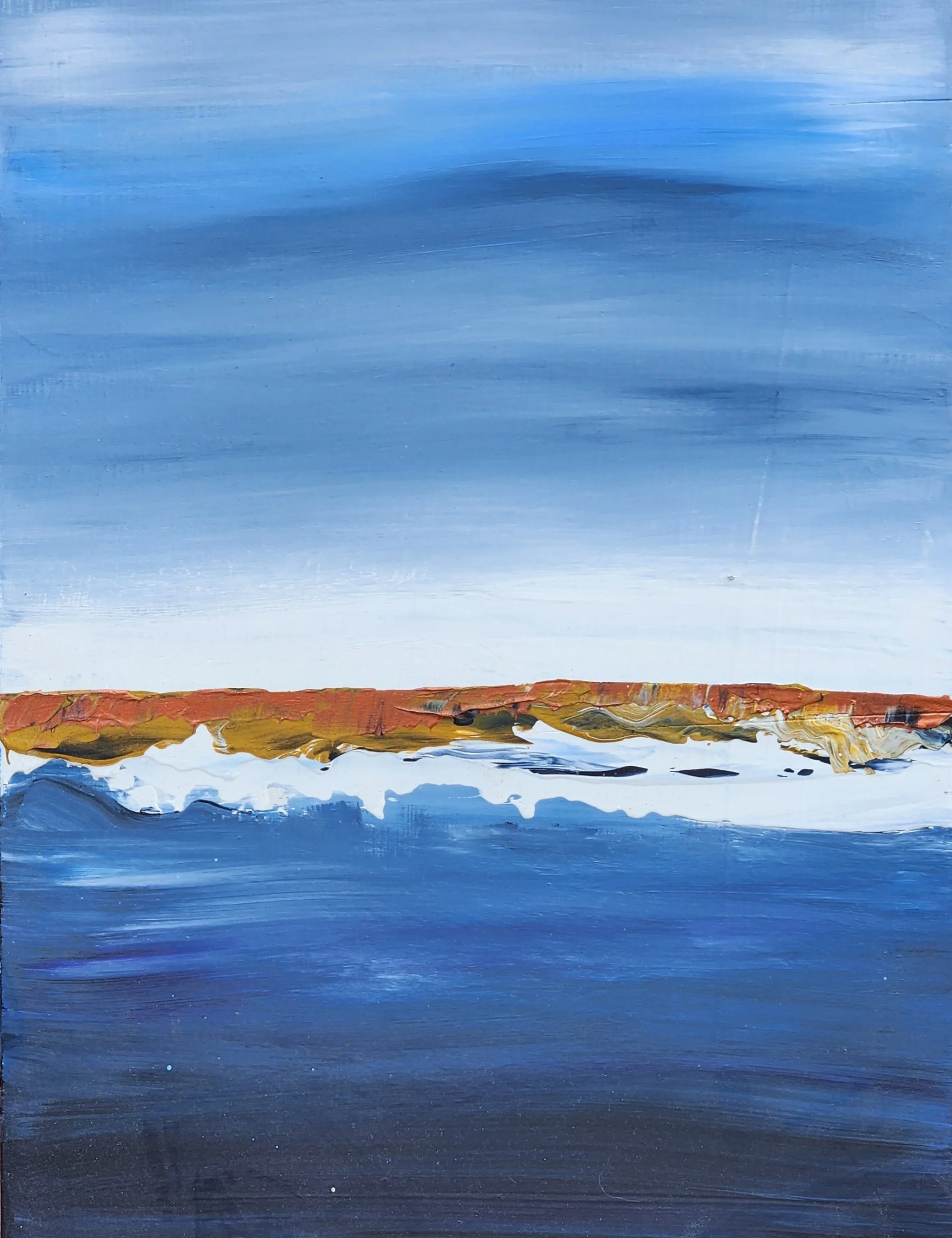 Returning Home, 2022, Acrylic on wood panel - 40 x 30 x 2.5 cm
