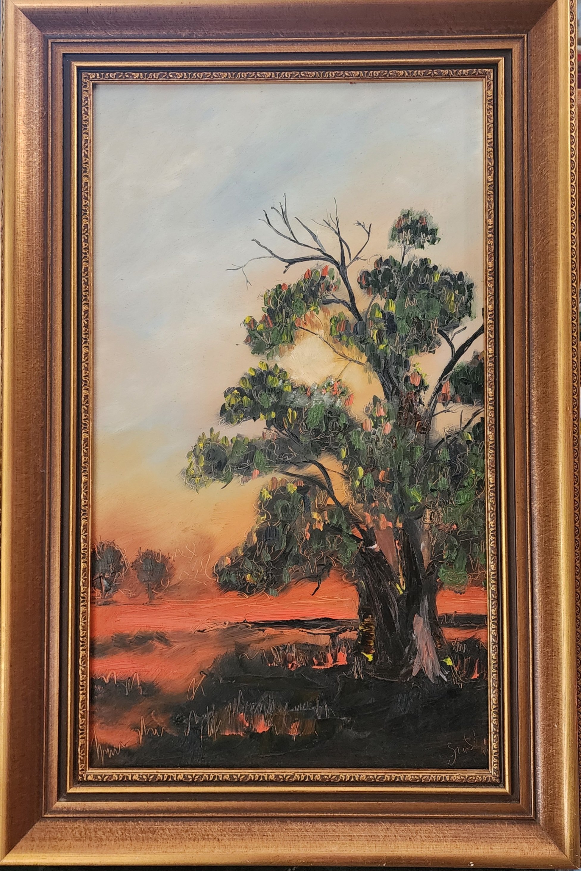 Smoke Haze, 2025, MDF, Reclaimed Frame