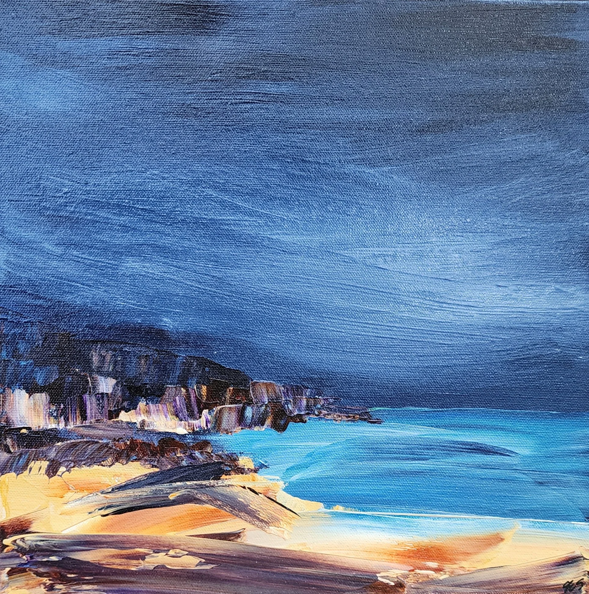 Foreboding, 2024, Acrylic on canvas (floating frame) - 30 x 30 x 4.5 cm