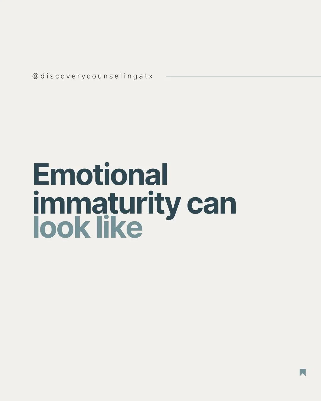 Emotional immaturity isn&rsquo;t always loud or obvious. Sometimes it shows up in the small moments: avoiding hard conversations, shutting down, or struggling to take accountability.

If you&rsquo;ve felt confused or drained in certain relationships,