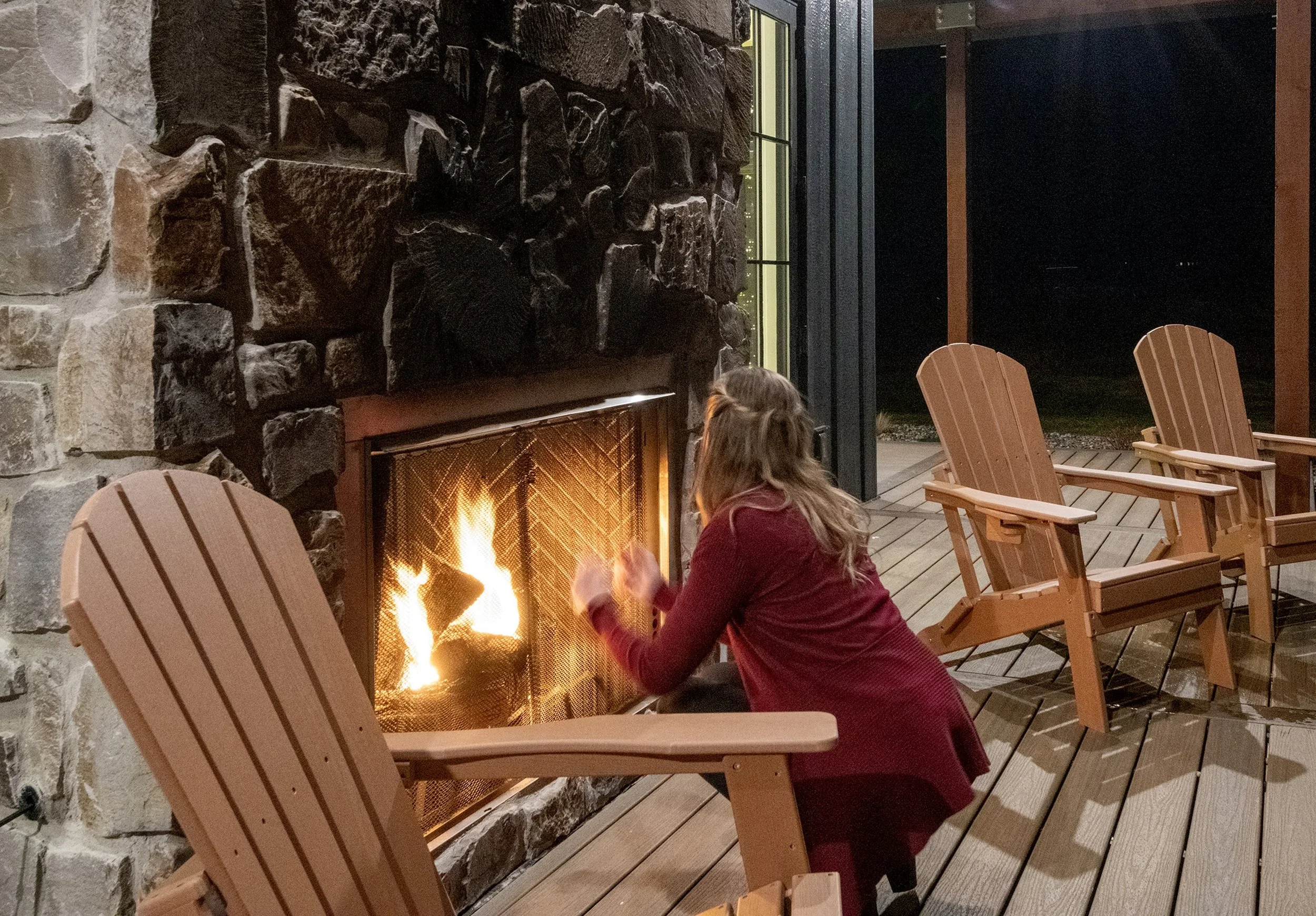 Outdoor Fireplace Seating Luxury Tetonia Jackson Vacation Property.jpg