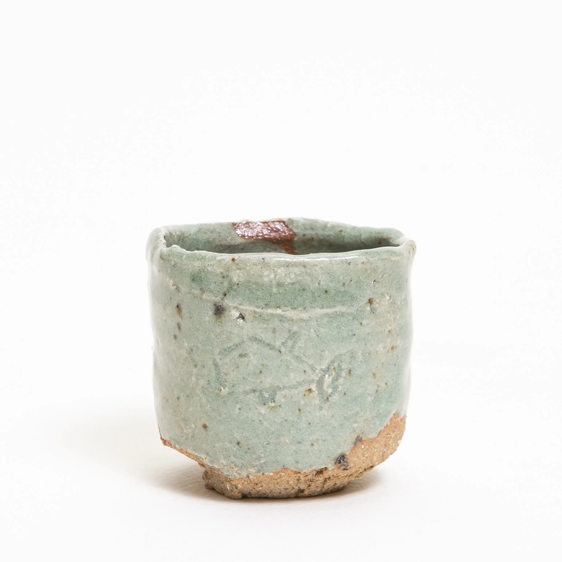 fish cup wild clay rock glaze 1