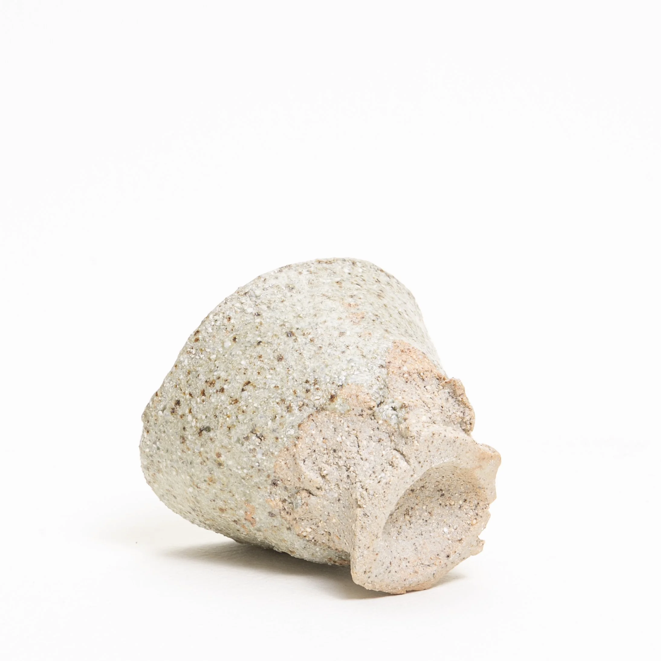 swiss cup wild clay rock glaze foot