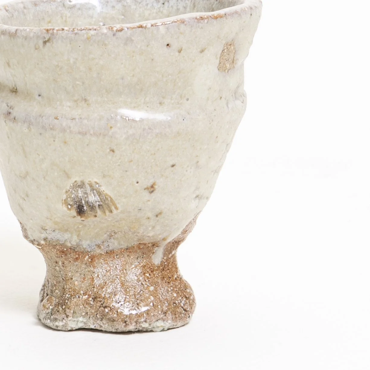 piemontese cup wild clay rock glaze shell