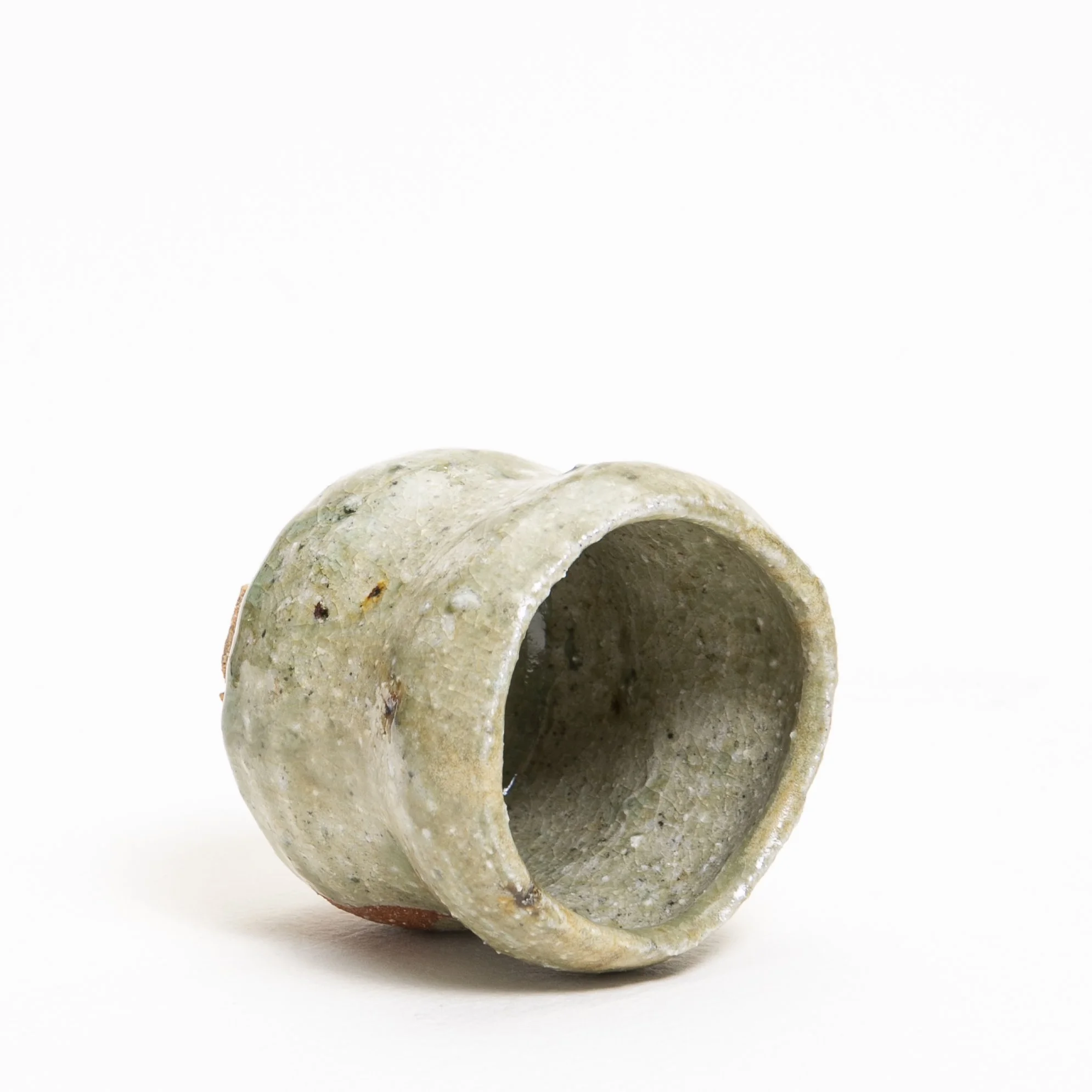 cup wild clay rock glaze inside