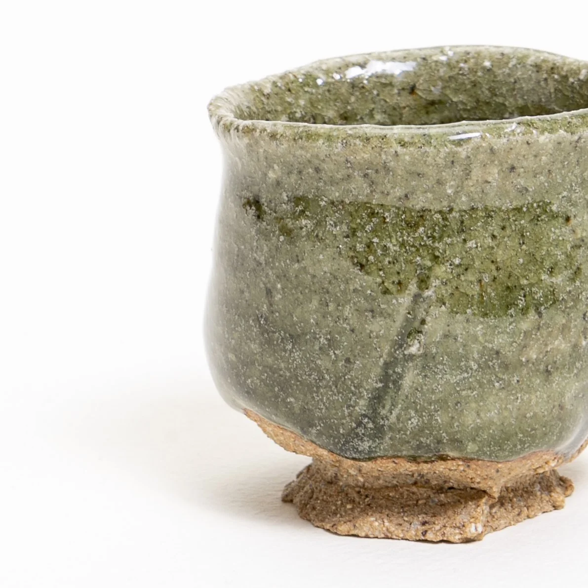 granitic cup wild clay rock glaze detail