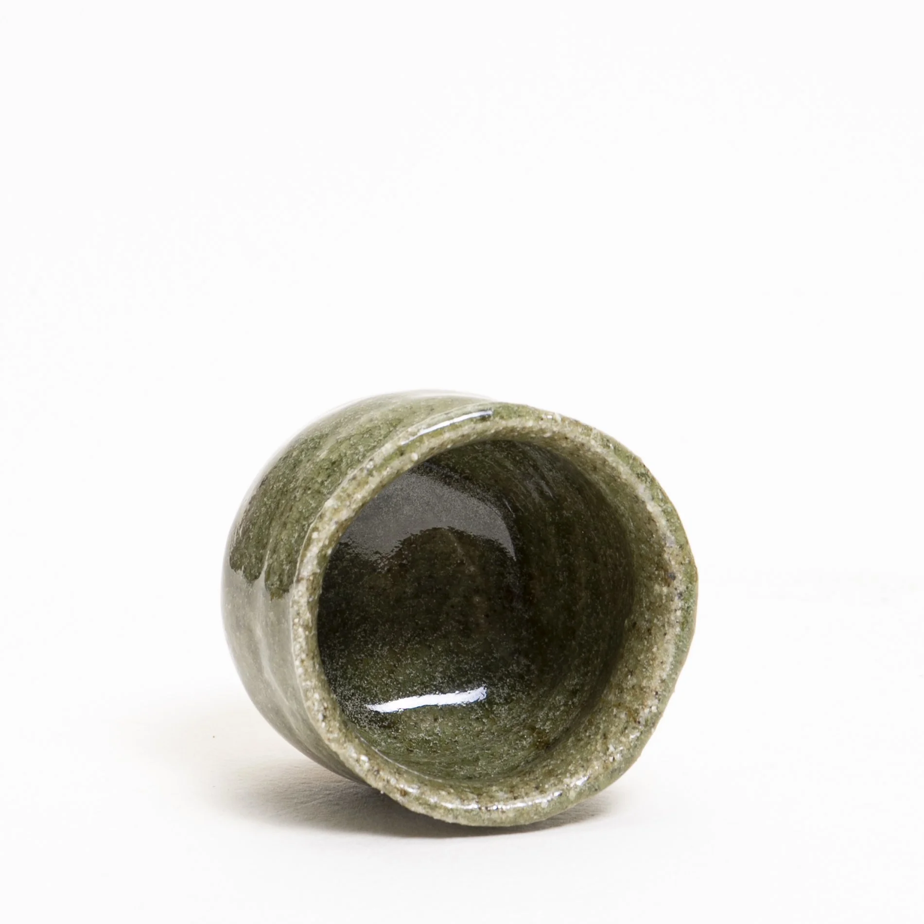 granitic cup wild clay rock glaze inside