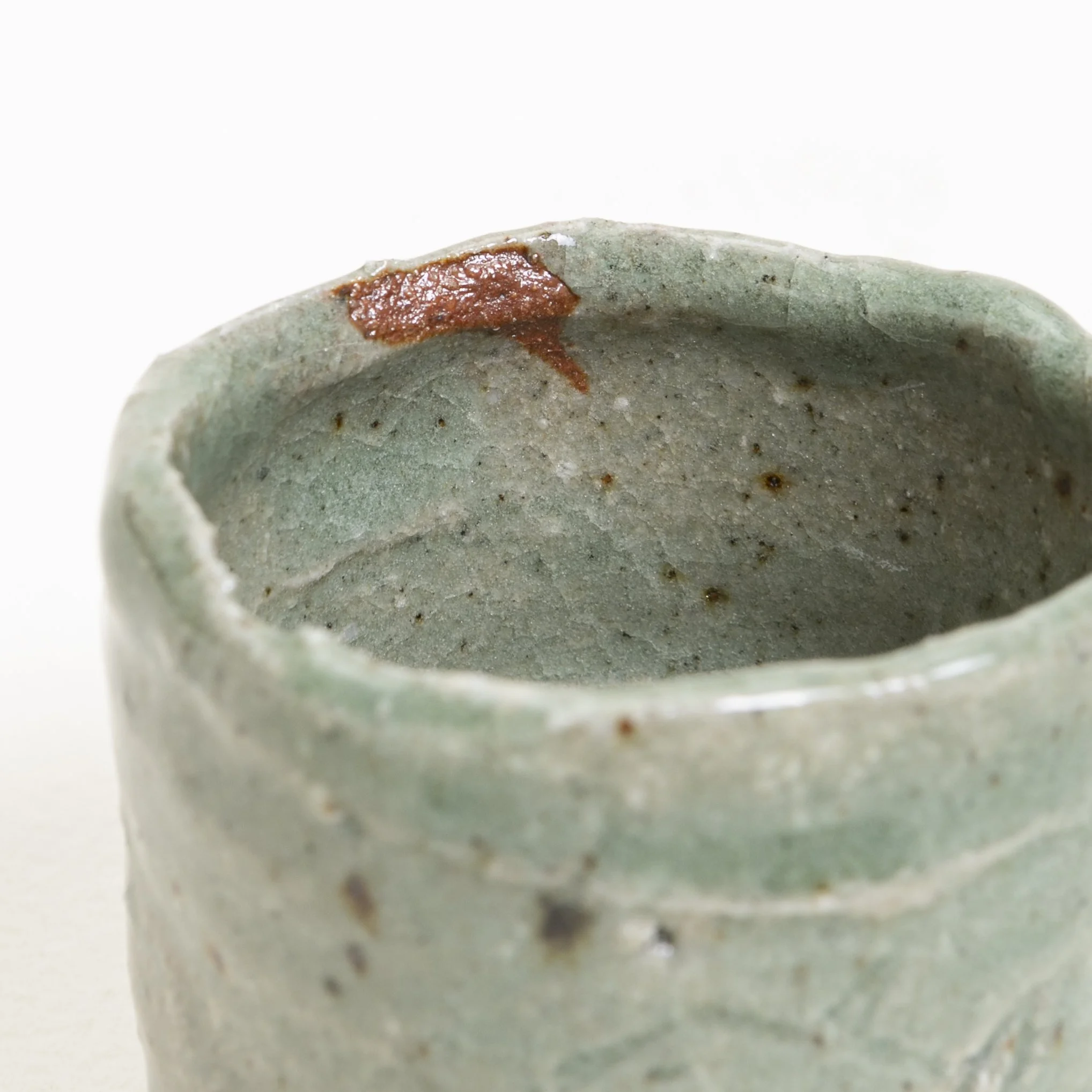 fish cup wild clay rock glaze rim