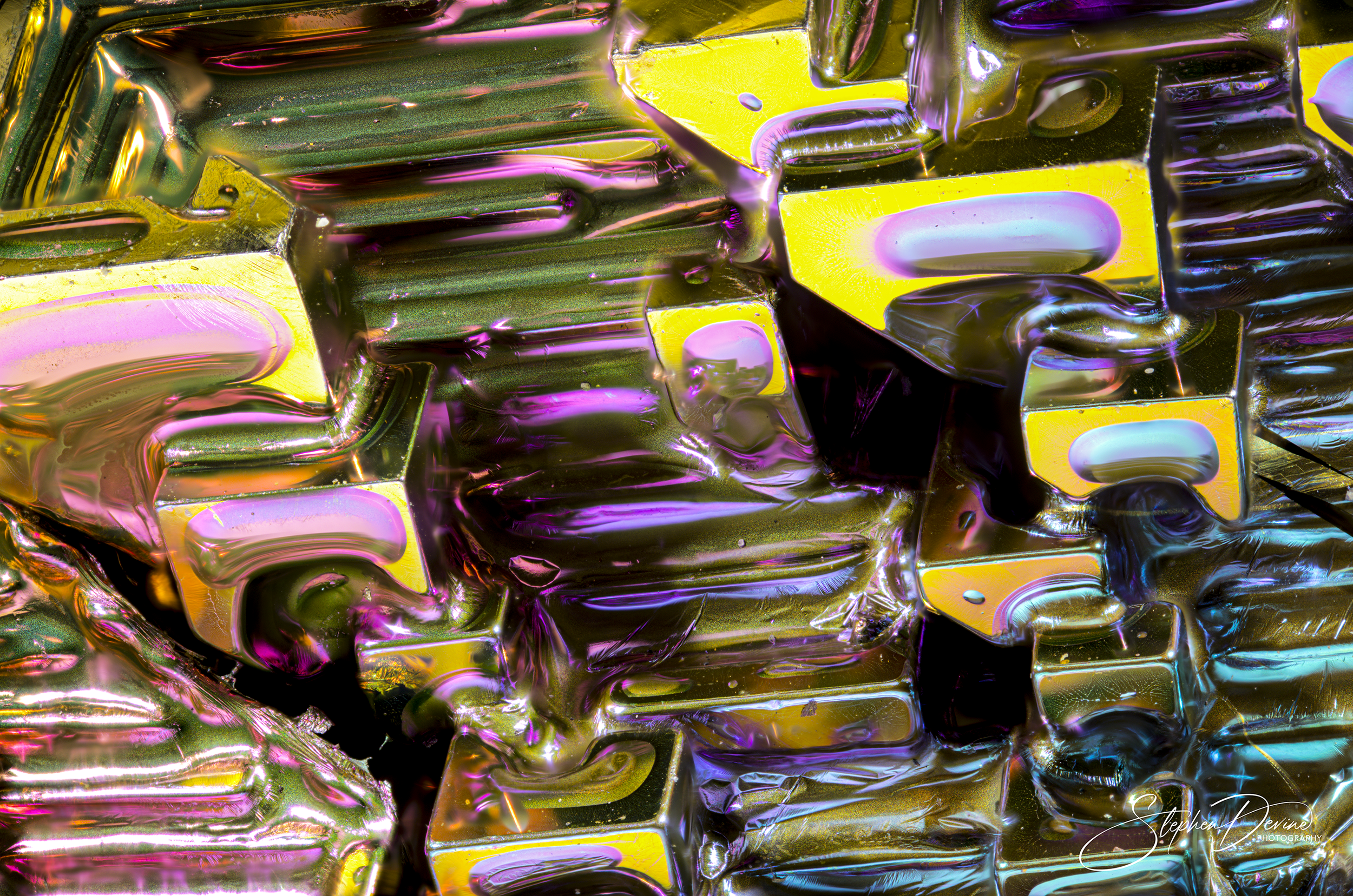 Closeup - Bismuth Crystal