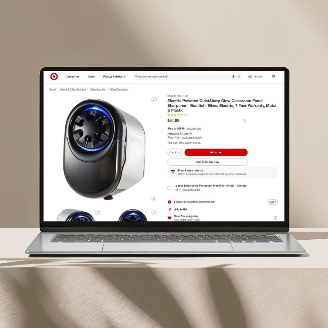 QuietSharp Electric Pencil Sharpener Target